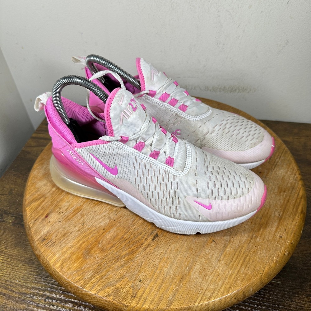 Nike Air Max 270 White Pink Women Youth Sneakers FZ4116-100 Size 6Y 7.5W
